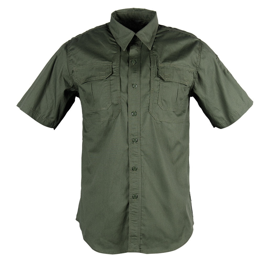 Camisa Para Hombre Con Mangas De Camuflaje Y Bordado De Dragón - Estilo Militar Y Urbano, Diseño Único