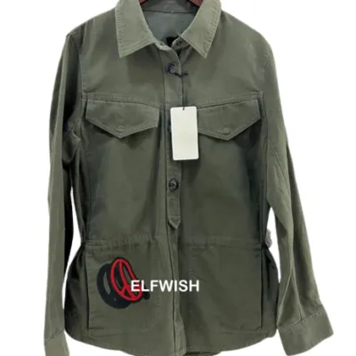 Chaqueta verde militar de mujer
